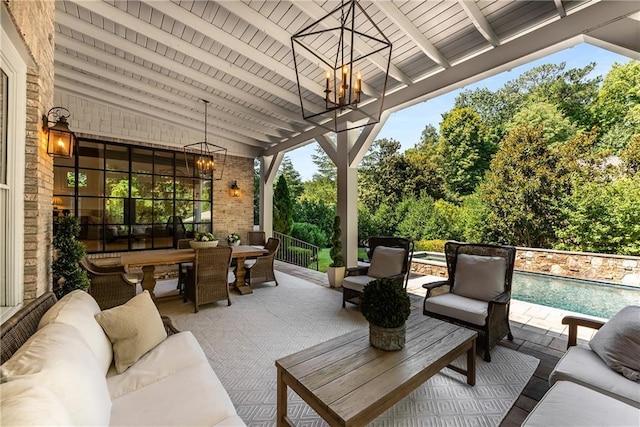 view of patio / terrace with an outdoor living space