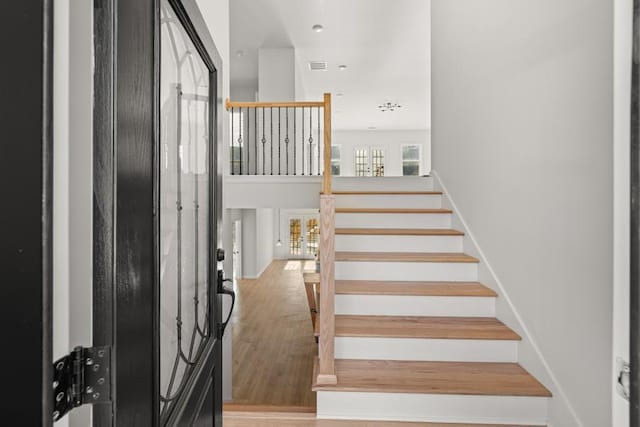4400 Ross Estates Ct, Snellville, GA 30039 - stairway with wood finished floors