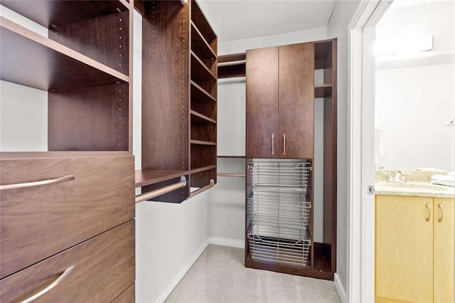 400 W Peachtree St NW Unit 3711, Atlanta, GA 30308 - walk in closet with light colored carpet and a sink