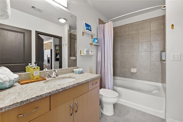 400 W Peachtree St NW Unit 3711, Atlanta, GA 30308 - full bathroom with tile patterned floors, vanity, and shower / tub combo