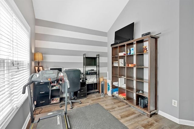 4349 Kousa Rd Unit 4, Austell, GA 30106 - office featuring lofted ceiling and wood finished floors