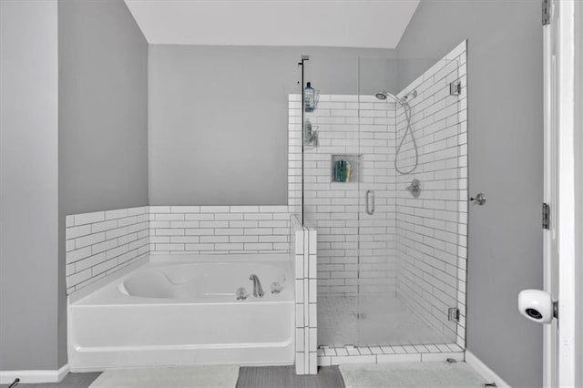 4349 Kousa Rd Unit 4, Austell, GA 30106 - bathroom featuring a stall shower and a garden tub