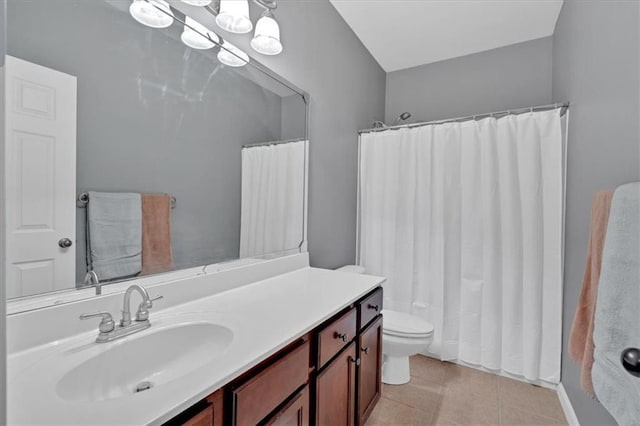4349 Kousa Rd Unit 4, Austell, GA 30106 - bathroom with vanity, tile patterned flooring, and a shower with curtain