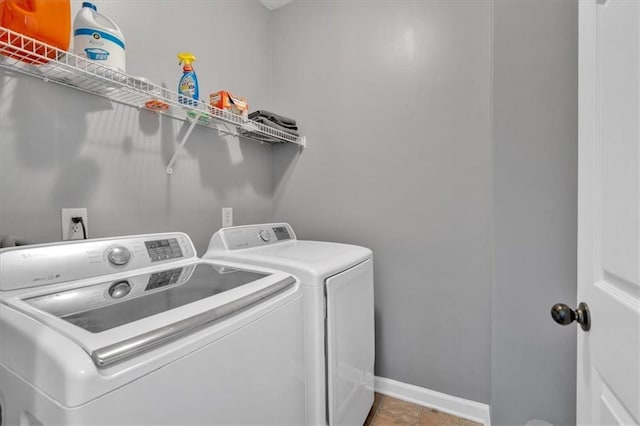 4349 Kousa Rd Unit 4, Austell, GA 30106 - laundry room featuring independent washer and dryer and baseboards