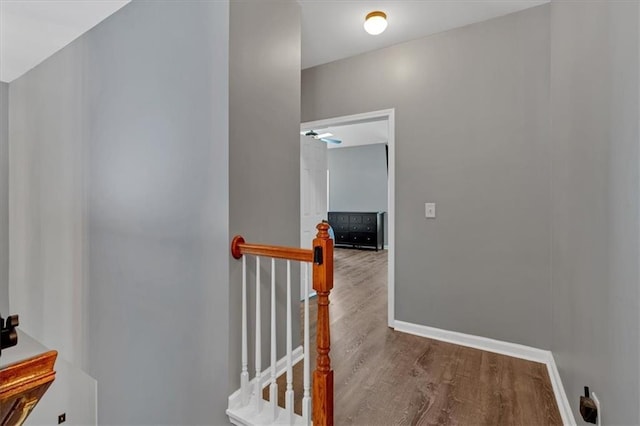 4349 Kousa Rd Unit 4, Austell, GA 30106 - stairway with wood finished floors and ceiling fan