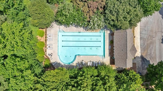 4349 Kousa Rd Unit 4, Austell, GA 30106 - aerial view of a pool