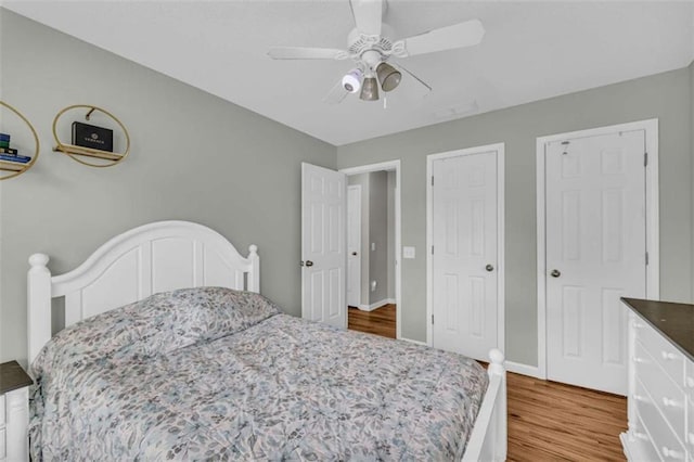 1164 Otis Dr, Bethlehem, GA 30620 - bedroom featuring wood finished floors and a ceiling fan