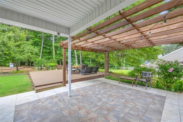 1164 Otis Dr, Bethlehem, GA 30620 - view of patio featuring a pergola and a deck