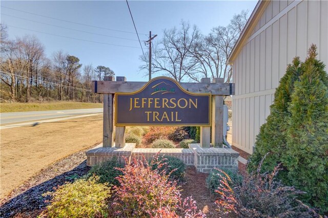 view of community sign