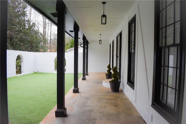 view of patio / terrace with a porch
