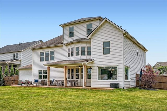 6168 Sweet Birch Ct, Acworth, GA 30101 - rear view of house with a patio and a ceiling fan