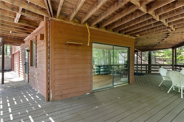 view of wooden deck