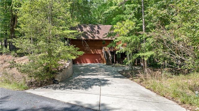 view of home's exterior featuring a garage