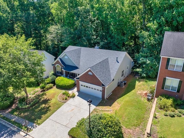 view from above of property