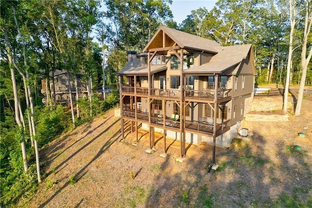 view of play area featuring a deck