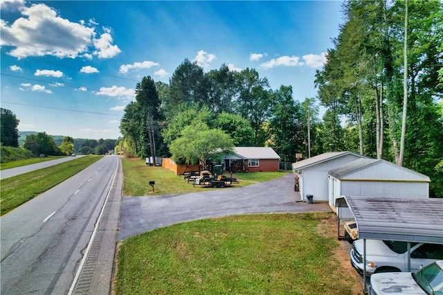 view of road