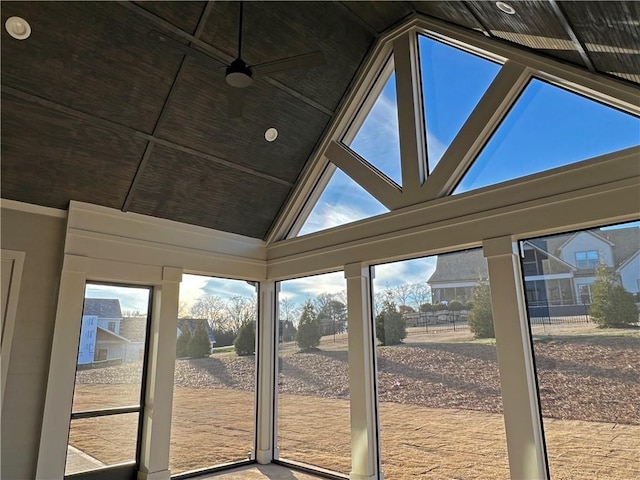 interior space with lofted ceiling