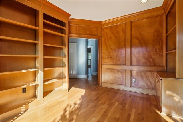 interior space with hardwood / wood-style floors