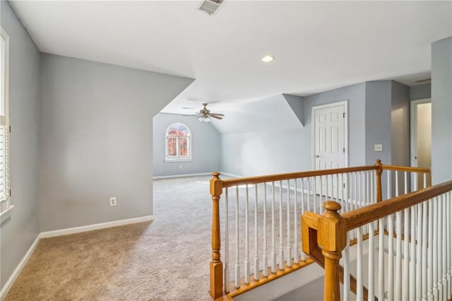 hall with carpet