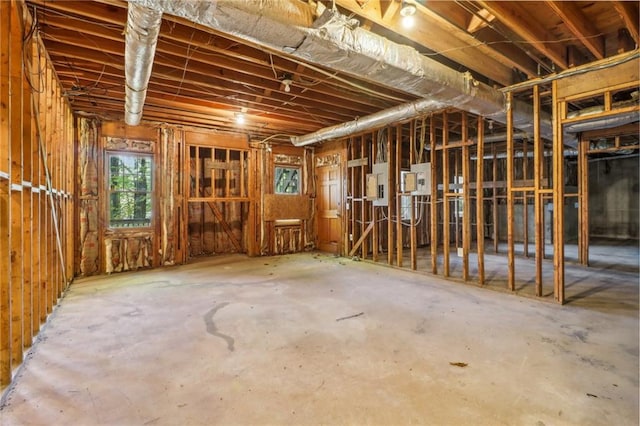 misc room with concrete floors