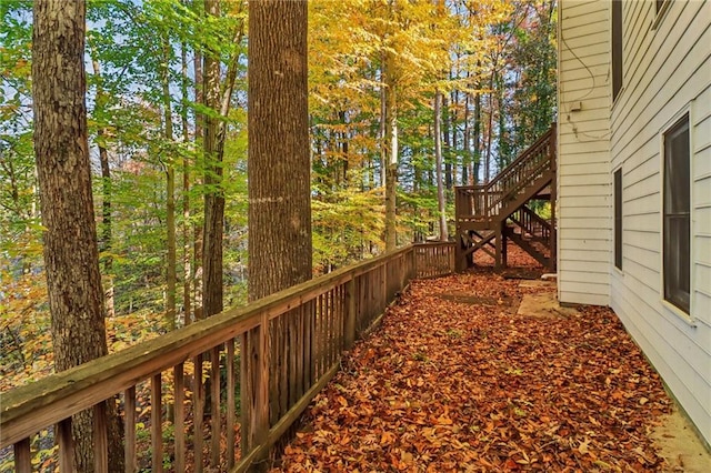 view of yard featuring a deck
