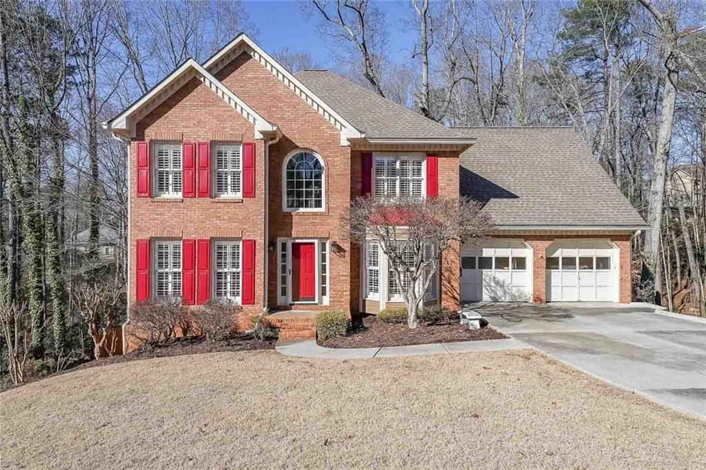 colonial house featuring a garage