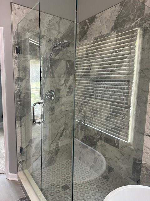 280 Ridge Bluff Ln, Suwanee, GA 30024 - full bathroom with a stall shower