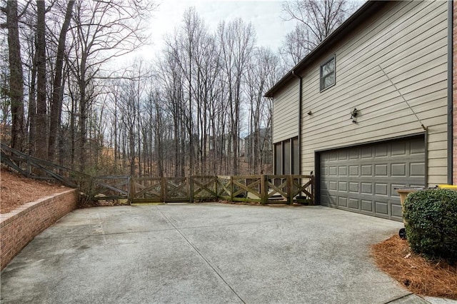 view of home's exterior featuring a garage