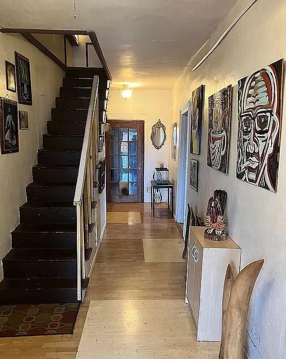 hall featuring light hardwood / wood-style floors