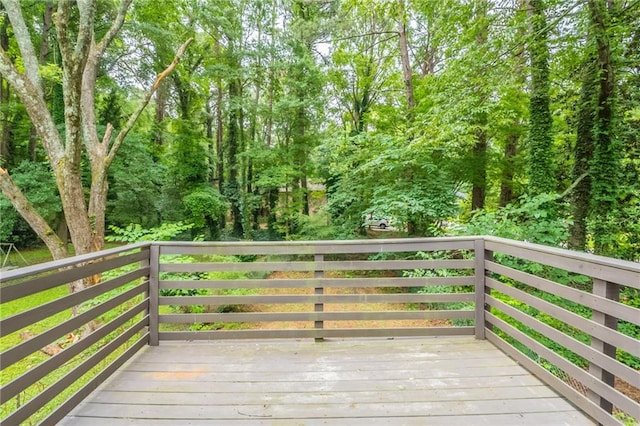 4669 Birch Ridge Trl, Stone Mountain, GA 30083 - view of wooden deck
