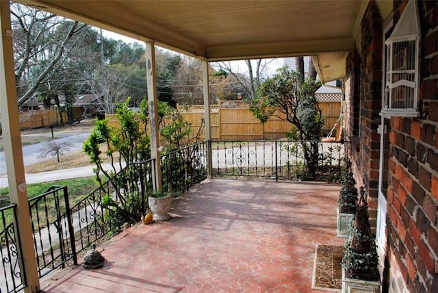 view of patio with covered porch