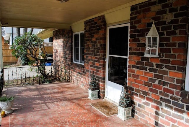 view of patio / terrace with a porch