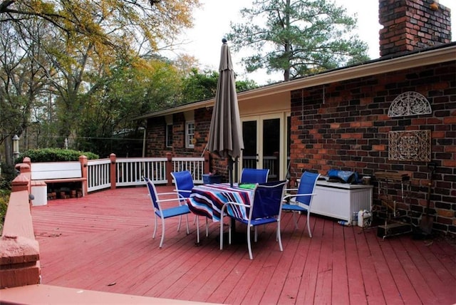 view of wooden terrace