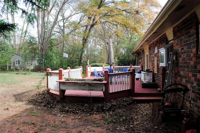 view of wooden deck