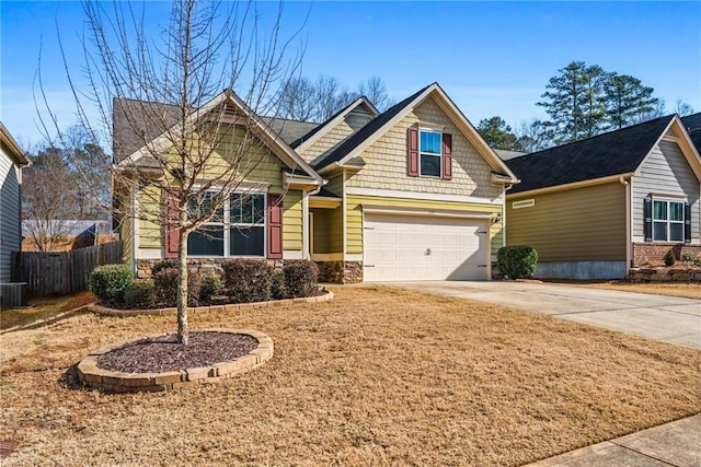 craftsman-style home featuring a garage