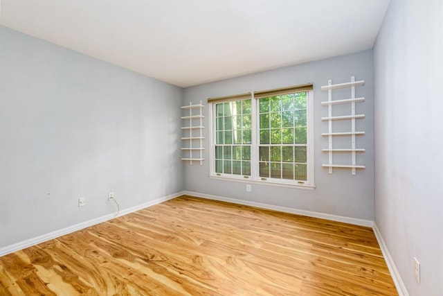 empty room with light wood-type flooring