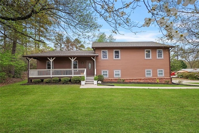 3916 S Martin Way, Lithia Springs, GA 30122 - split level home with a front lawn and covered porch