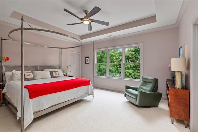453 Carter Ave SE, Atlanta, GA 30317 - carpeted bedroom featuring ceiling fan and a tray ceiling