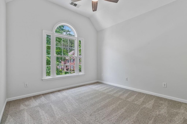 2934 Mill Grove Ter, Dacula, GA 30019 - carpeted spare room with ceiling fan and lofted ceiling