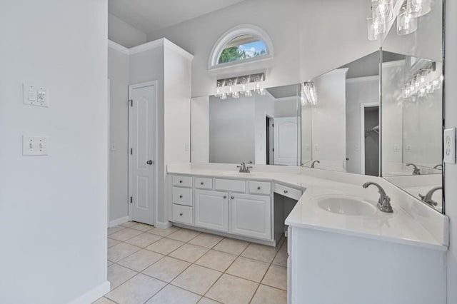 2934 Mill Grove Ter, Dacula, GA 30019 - full bathroom featuring double vanity and tile patterned floors