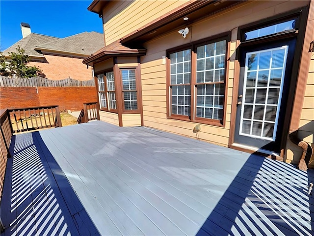 deck with fence