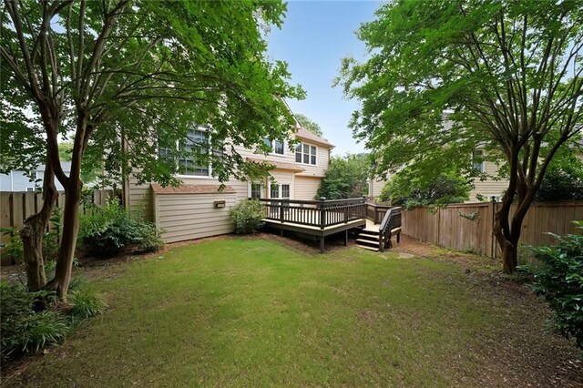 2747 Harper Woods Dr, Marietta, GA 30062 - view of yard featuring a deck