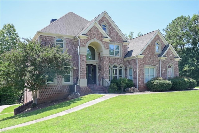 view of front of property featuring a front yard