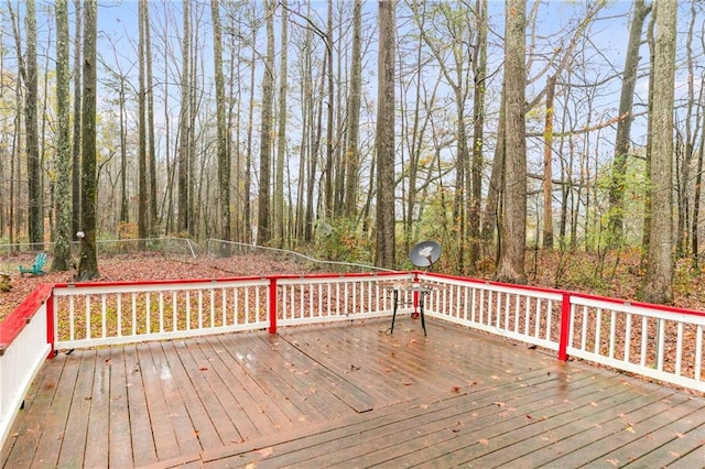 view of wooden deck