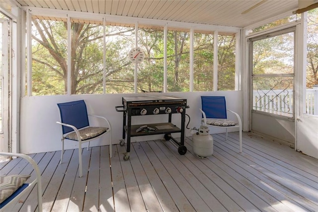 view of sunroom / solarium