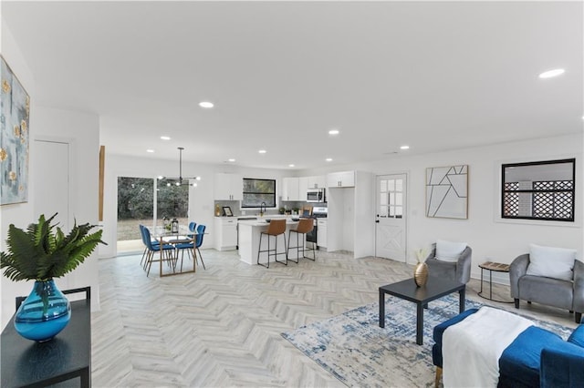 1066 Cleavemark Dr, Clarkston, GA 30021 - living area featuring recessed lighting and baseboards