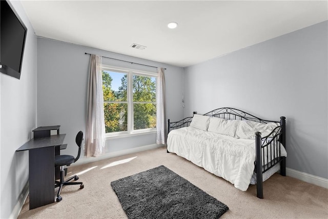 bedroom with carpet floors