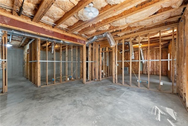 miscellaneous room with concrete floors