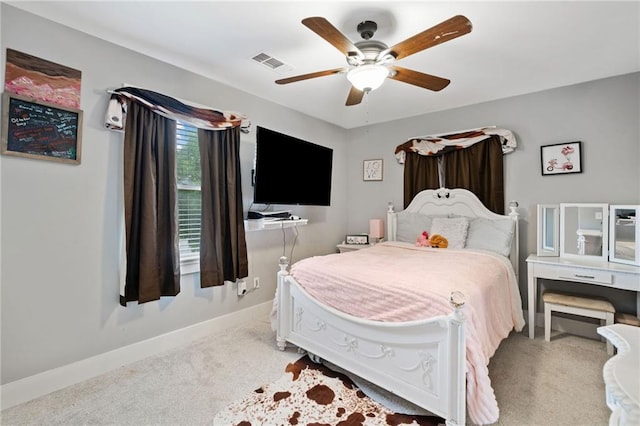 2545 Hickory Level Rd, Villa Rica, GA 30180 - carpeted bedroom with baseboards and ceiling fan
