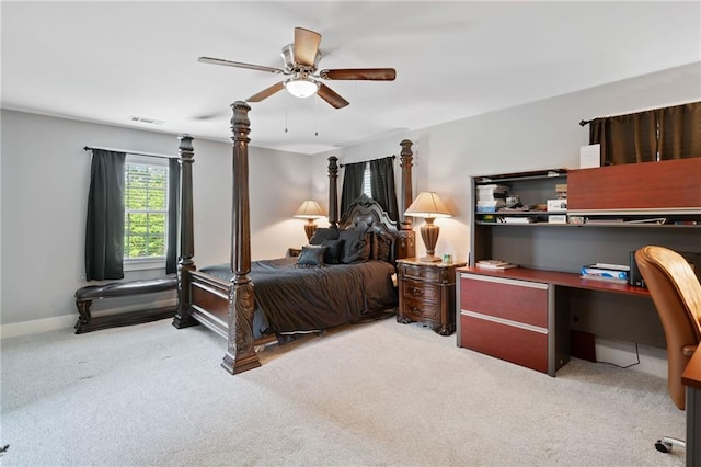 2545 Hickory Level Rd, Villa Rica, GA 30180 - bedroom with carpet, an office area, a ceiling fan, and baseboards